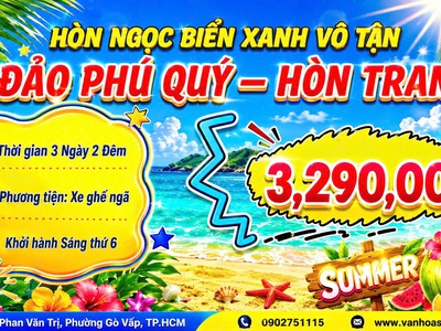 Đảo Phú Quý - Hòn Tranh 3N2Đ SGC 2026 2