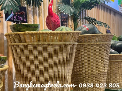 Rổ đựng trái cây siêu thị đan sợi tròn 11