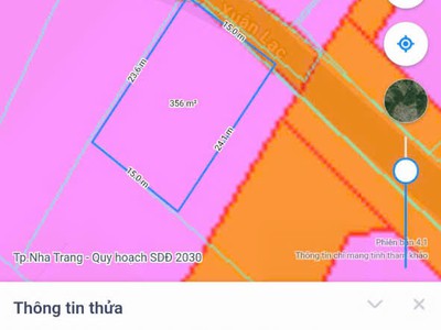 Bán đất thôn Xuân Lạc, Vĩnh Ngọc phường Tây Nha Trang, ngang 15m có thể tách thửa 3 lô 2