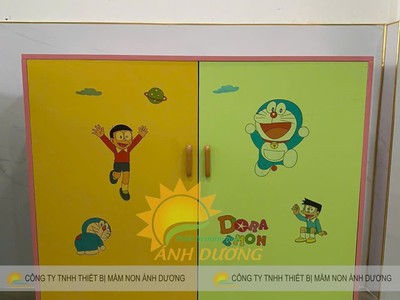 Tủ đựng chăn gối mầm non, tủ đừng mền gối trẻ em mầm non 4