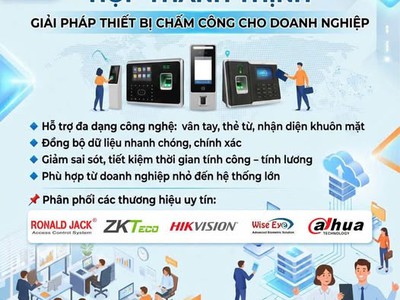 Cung cấp phân phối thiết bị chấm công thông minh 0