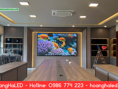 Thi Công Màn Hình LED P1.86 Tại Phòng Họp - Nhà Máy Thép Việt Nam Vinasteel 0