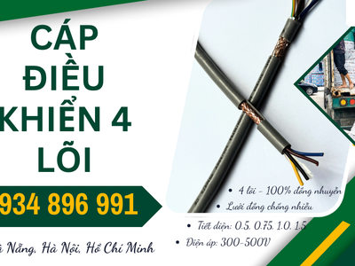 Cáp Điều Khiển 4 Lõi PVC Màu Xám Có Kho Quảng Bình, Quảng Nam, Quảng Ngãi 2
