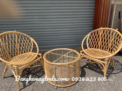 Bàn ghế mây tự nhiên đọc sách phòng ngủ 6