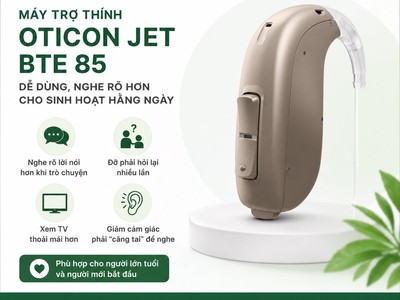 Máy trợ thính Oticon Jet BTE 85   dễ dùng, nghe rõ hơn cho sinh hoạt hàng ngày 0