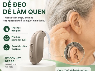 Máy trợ thính Oticon Jet BTE 85   dễ dùng, nghe rõ hơn cho sinh hoạt hàng ngày 2