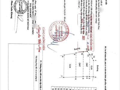 Bán đất tại Ngoại trạch, Tam Hợp, Bình xuyên, Vĩnh Phúc. DT 308m2 giá chỉ 18,5 triệu/m2 0