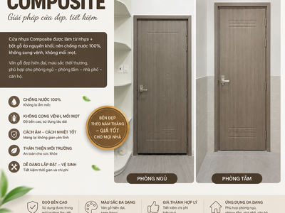 Cửa Nhựa Composite giải pháp cửa đẹp, tiết kiệm 0