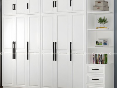 Tủ Quần Áo Gỗ Công Nghiệp MDF Tân Cổ Điển Màu Trắng 2