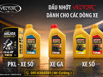 Dầu nhớt xe máy VECTOR- chất lượng, giá rẻ tại Hà Nội 1