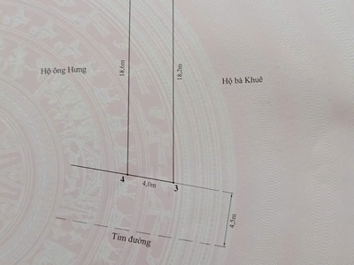 Bán đất mặt đường Cát Vũ - Tràng Cát dt 73,6m2 đường nhựa 9m chỉ 3 Tỷ164tr đối diện khu TĐC. 1