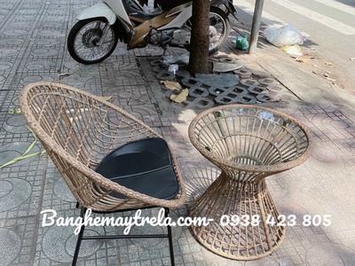 Bàn ghế giả mây 3