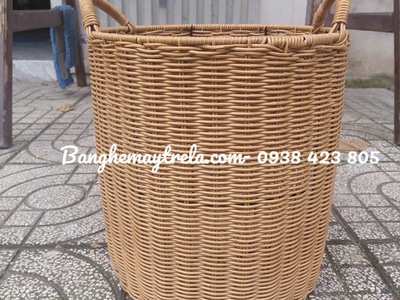 Giỏ tròn đựng đồ mây nhựa có quai 1