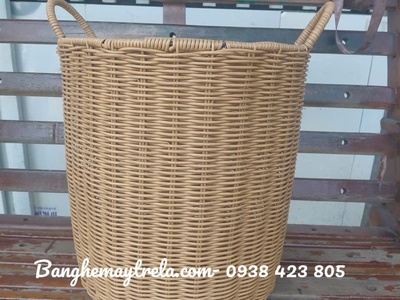 Giỏ tròn đựng đồ mây nhựa có quai 2