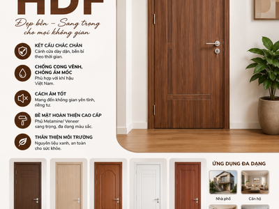 Cửa gỗ HDF - Đẹp tinh tế, bền bỉ theo thời gian 0