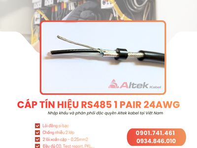 Cáp tín hiệu RS485 24AWG 1 Pair chuẩn Altek Kabel 1