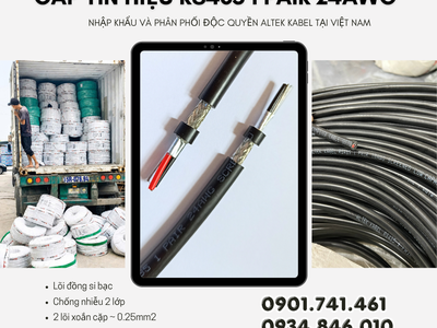 Cáp tín hiệu RS485 24AWG 1 Pair chuẩn Altek Kabel 2