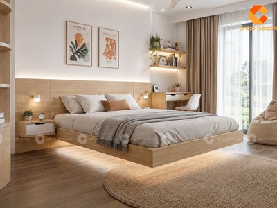 Mẫu Giường Bay Không Chân Đẹp Cho Phòng Ngủ Tinh Gọn 2