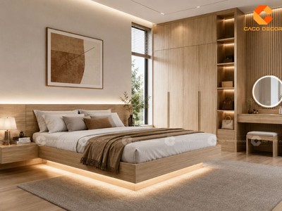 Mẫu Giường Bay Không Chân Đẹp Cho Phòng Ngủ Tinh Gọn 1