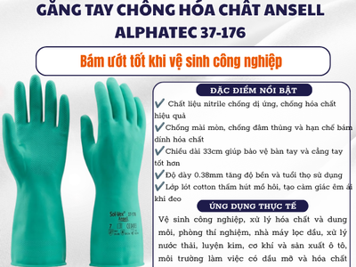 Găng Tay Chống Hóa Chất Ansell AlphaTec 37-176 0