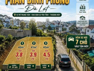 Lô đất xây dựng đẹp phan đình phùng, đà lạt 0