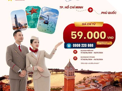 Vé TP.HCM đi Phú Quốc chỉ từ 59.000 VNĐ cùng Sun PhuQuoc Airways 0