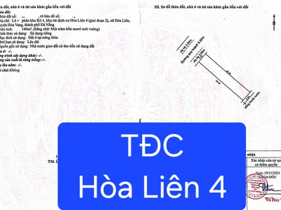 Bán đất tđc hòa liên 4 - dt 140m2 - gía đầu tư 1