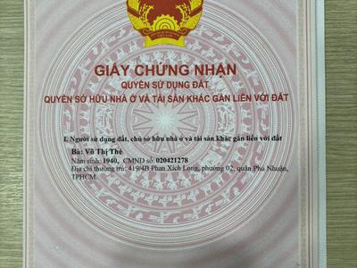 Bán nhà phan xích long   phường 2, phú nhuận 4