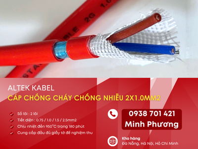 Báo giá cáp chống cháy chống nhiễu 2x1.0mm2 mới nhất Đà Nẵng, Quy Nhơn, Tuy Hòa 2