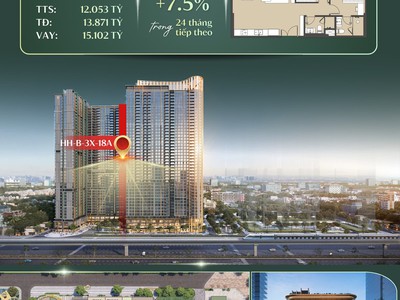 Siêu rộng - căn 2pn 1 đa năng 125m2 view nội khu hanoi seasons garden nguyễn trãi từ 18 tỷ 2