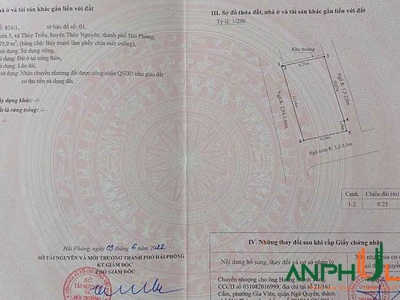 Cần bán 75.9m2 đất tại TDP 5, Phường Hòa Bình, TP Hải Phòng 0