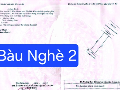 Bán đất mặt tiền bàu nghè 2 tđc hòa sơn 6, hòa khánh, đà nẵng 0