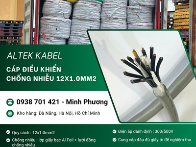 Dây cáp điều khiển có lưới chống nhiễu 12x1.0mm2 Altek Kabel Đà Nẵng, Huế 0
