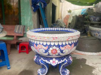 Cơ sở chậu hoa Thế Sơn - chậu hoa dán sành sứ - chậu khảm sành - cẩn miễng 7