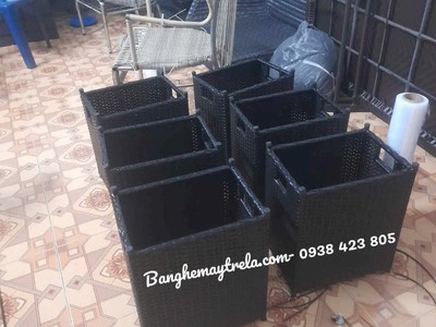 Giỏ đựng khăn spa mây nhựa 1
