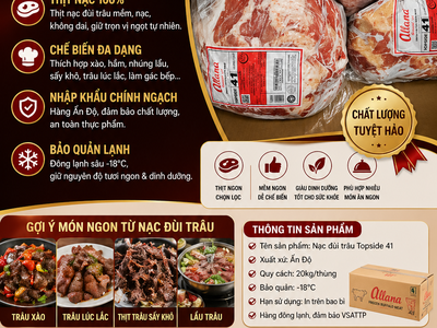 Nạc Đùi Trâu M41 Top Side Đông Lạnh Chính Ngạch 0