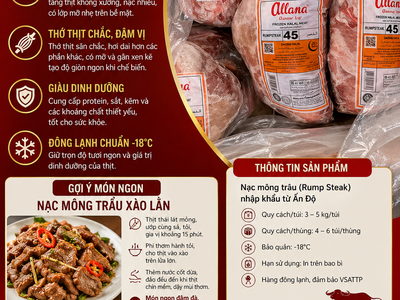 Nạc Mông Trâu Nguyên Khối Chất Lượng Cao 0