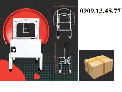 Máy quấn băng keo thùng dạng tròn, máy dán băng keo thùng carton quấn tròn FXW3040 0