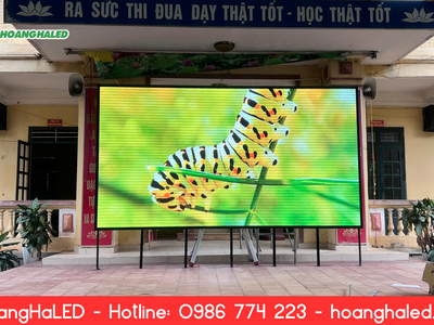 Dự Án Màn Hình LED Trường Học P3.076 Outdoor 3840Hz Tại THCS Phú Lâm, Tuyên Quang 0