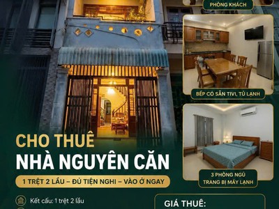 Cho thuê nhà nguyên căn full nội thất   dọn vào ở ngay 0