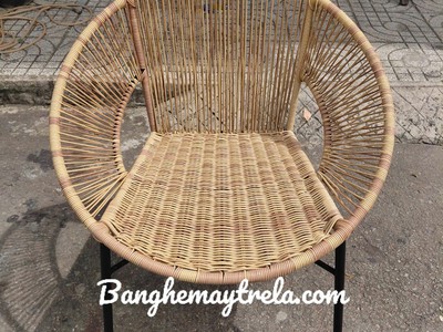 Bàn ghế giả mây ngoài trời 2