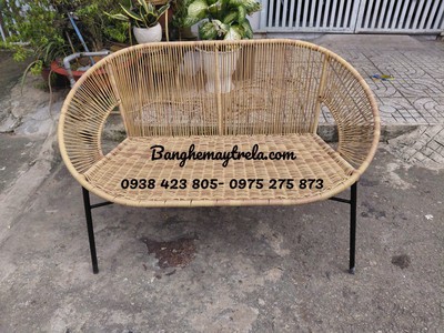 Bàn ghế giả mây ngoài trời 4