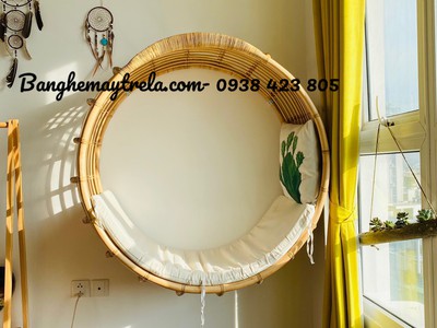 Ghế mây tròn xích đu treo trần nhà 1