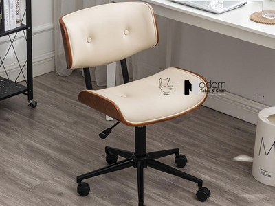 Ghế học bài nệm da lưng ốp gỗ CE27003-P tại HCM 1