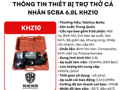 Bộ Thở SCBA 6.8L KHZ10 Thiết Bị Bảo Hộ Hô Hấp Đáng Tin Cậy 0