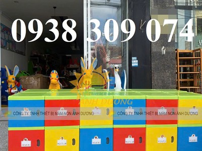 Tủ cặp mầm non, tủ nhựa đựng cặp đồ dùng mầm non 0