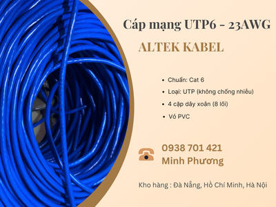 Cáp mạng UTP6 - 23AWG Giải pháp kết nối mạng ổn định, tiết kiệm chi phí Đà Nẵng 1