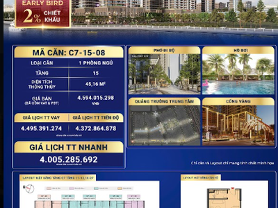 CAPITAL SQUARE ĐÀ NẴNG - 1PN view Sông Hàn- Giá chỉ từ 4 tỷ - Nhận ngay ưu đãi lớn 4