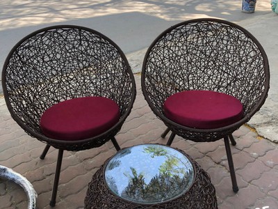 Ghế ban công nhựa giả mây 0