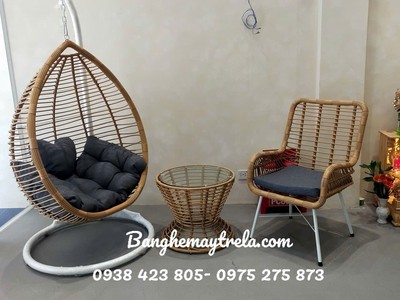 Ghế ban công nhựa giả mây 6